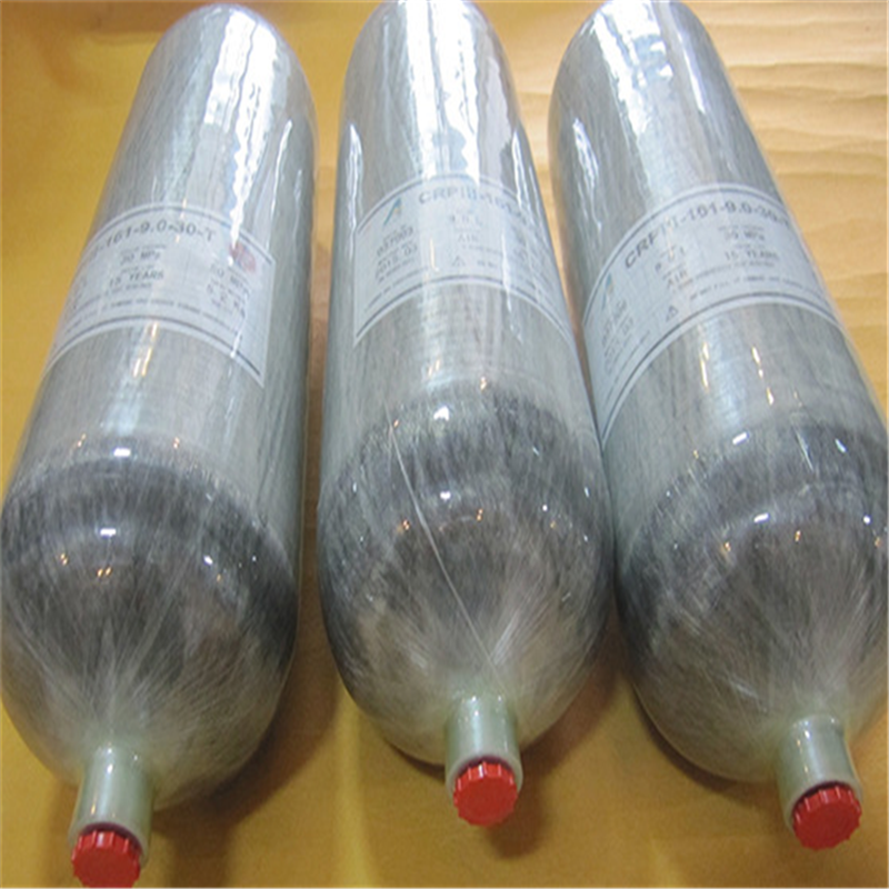 华矿生产矿用碳纤维氧气瓶 重量轻 使用时间长 9L矿用碳纤维氧气瓶