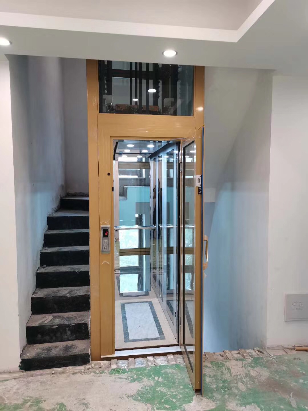 山东枣庄家用电梯 二层家用简易小电梯 观光小电梯