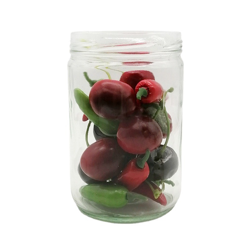 500ML高白料芝麻酱瓶  辣椒酱瓶 大口瓶 酱菜瓶 储物罐 玻璃瓶